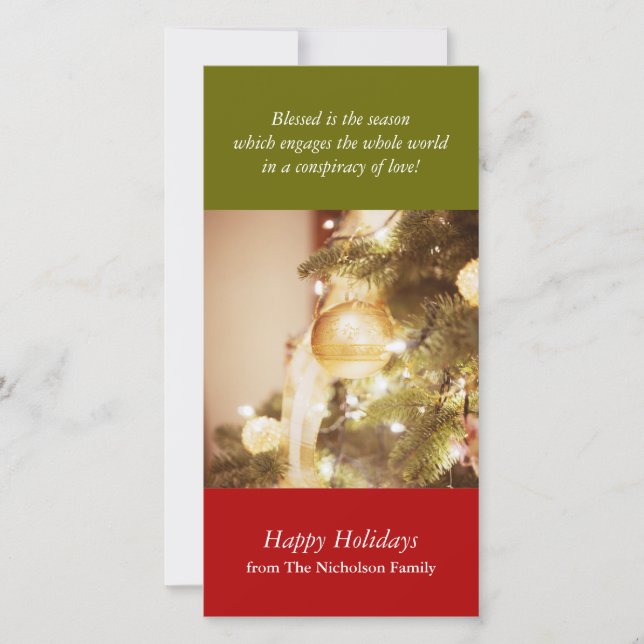 Holiday Tree Photo Card (Front)