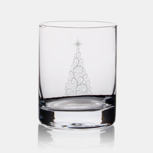 Holiday Tree Rocks Glass (Glassware)
