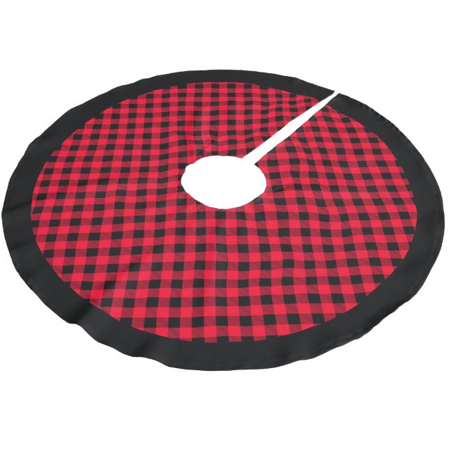 Holiday Tree Skirt Buffalo Plaid (Angled)