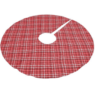 Holiday Tree Skirt Red Plaid