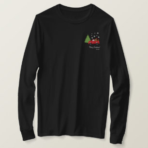 Holiday Tree Vintage Truck Merry Christmas Family T-Shirt