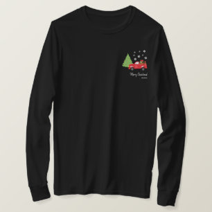 Holiday Tree Vintage Truck Merry Christmas Family  T-Shirt