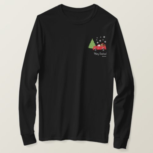 Holiday Tree Vintage Truck Merry Christmas Family  T_Shirt