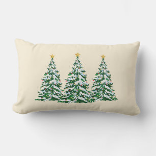 Holiday Trees Throw Pillow