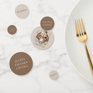 Holiday Turkey Add Custom Text Confetti