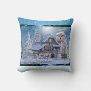 Holiday two-sided throw pillow