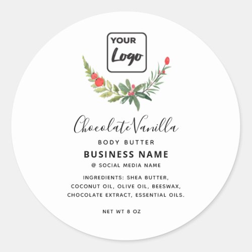Holiday typography black white logo product  label