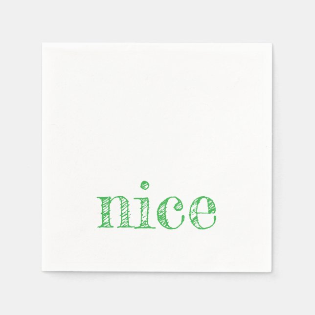 holiday typography NICE fun festive modern Napkins (Front)