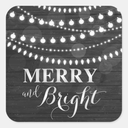 Holiday Typography trendy Christmas Square Sticker