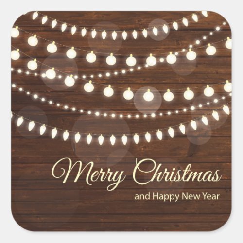 Holiday Typography trendy Christmas Square Sticker