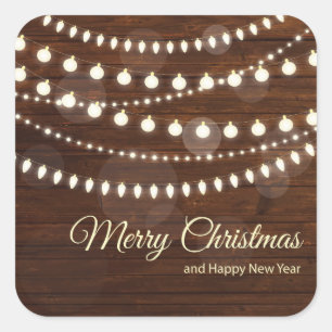 Holiday Typography trendy Christmas Square Sticker