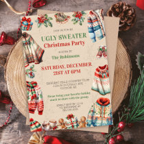 Holiday Ugly Christmas Sweater Gift Exchange Party Invitation