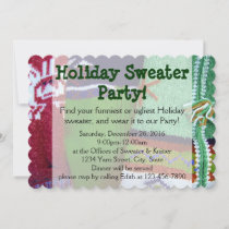 Holiday Ugly Christmas Sweater Party Invitations