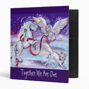 Holiday Unicorn Owl and Fox Binder