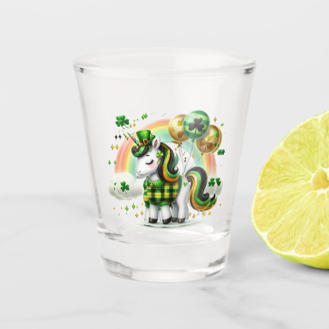 Holiday Unicorn  Shot Glass (Front)
