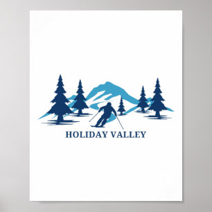 Holiday Valley New York Ski Resort Skiing Skier Poster