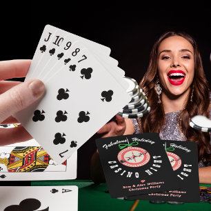 Holiday Vegas Casino Blackjack Poker Night Party Cards