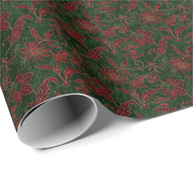 Holiday Velvet Christmas Wrapping Paper (Roll Corner)