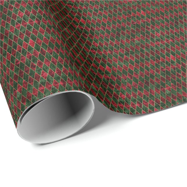 Holiday Velvet Christmas Wrapping Paper (Roll Corner)