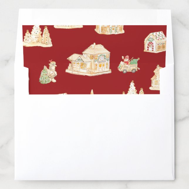 Holiday Village Decorations Envelope Liner (In Envelope)