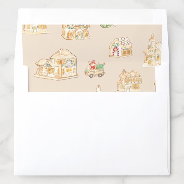 Holiday Village Decorations Envelope Liner (In Envelope)