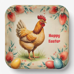 Holiday Vintage Easter Trendy Collection Paper Plates