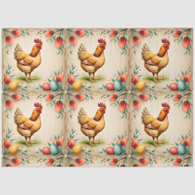 Holiday Vintage Easter Trendy Collection Tissue Paper (Front)