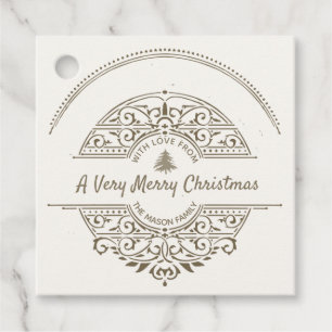 Holiday Vintage French Christmas Tree Favor Tags