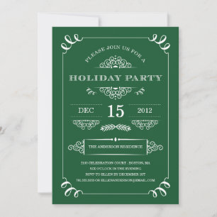 HOLIDAY VINTAGE HOLIDAY PARTY INVITATIONS
