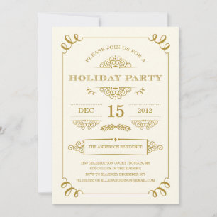 HOLIDAY VINTAGE HOLIDAY PARTY INVITATIONS