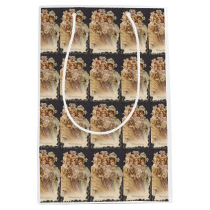 Holiday Vintage Victorian Christmas Gift Bag