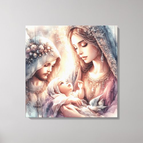 Holiday wall art with Virgin Mary and Jesus baby
