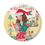 Holiday Warm Wishes Christmas | Magnet