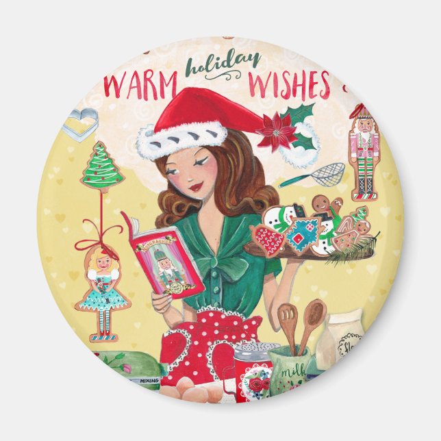 Holiday Warm Wishes Christmas | Magnet (Front)