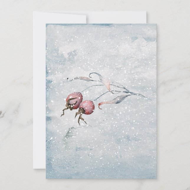 Holiday Watercolor Modern Simple Christmas Card (Front)