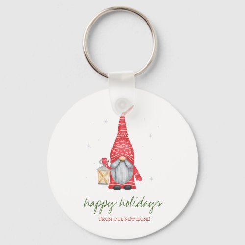 Holiday We Have MovedAdorable Gnome   Keychain