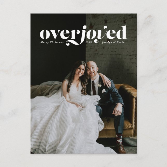 Holiday wedding announcement postcard (Front)