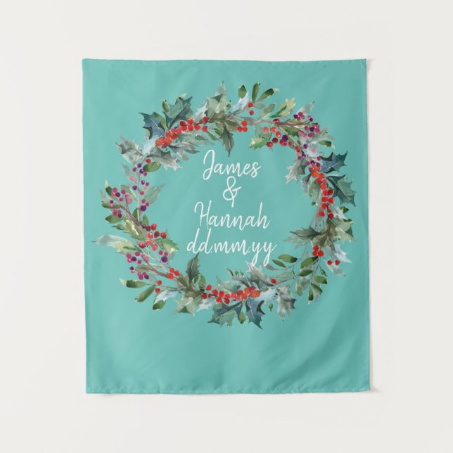 Holiday Wedding Backdrop Ceremony Decorations Drop (Front)