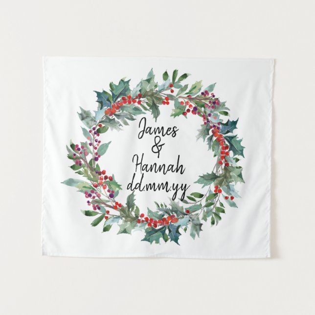 Holiday Wedding Backdrop Christmas Ceremony Prop (Front (Horizontal))