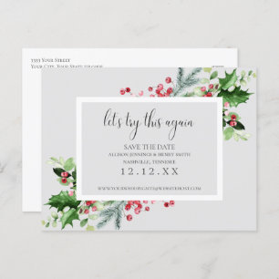 Holiday Wedding Change the Date Announcement