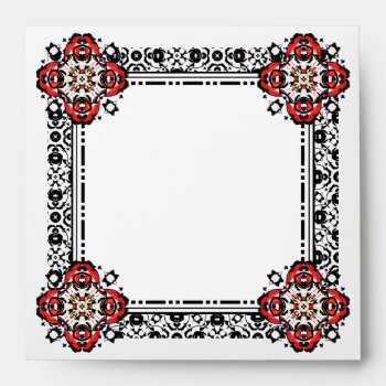 Holiday Wedding Or Christmas Oriental Damask Envelope by BridalSuite at Zazzle
