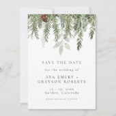 Holiday Wedding Save The Date Invitation (Front)