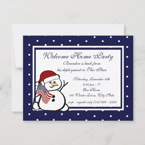 Holiday Welcome Home Military Invitation