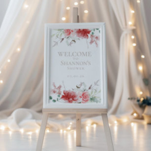 Holiday Welcome Sign   Watercolor Wreath Bridal