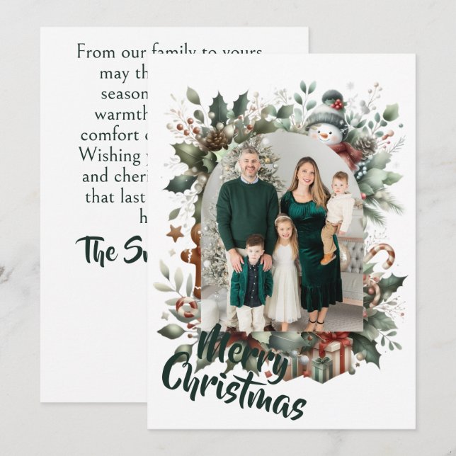 Holiday Whimsy: A Personalized Christmas Greeting Card (Front/Back)