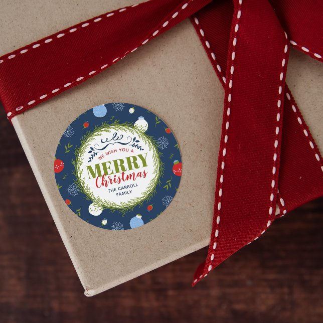 Holiday Whimsy Personalized Christmas Stickers (Creator Uploaded)