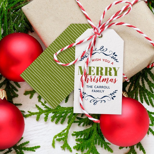 Holiday Whimsy Personalized Gift Tags (Creator Uploaded)