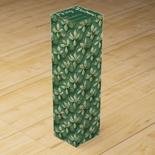 Holiday White Poinsettia  Wine Box