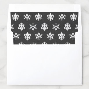 Holiday White Snowflake Pattern Envelope Liner