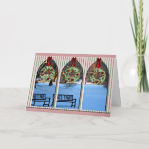 Holiday Windows Christmas Scene Xmas Card